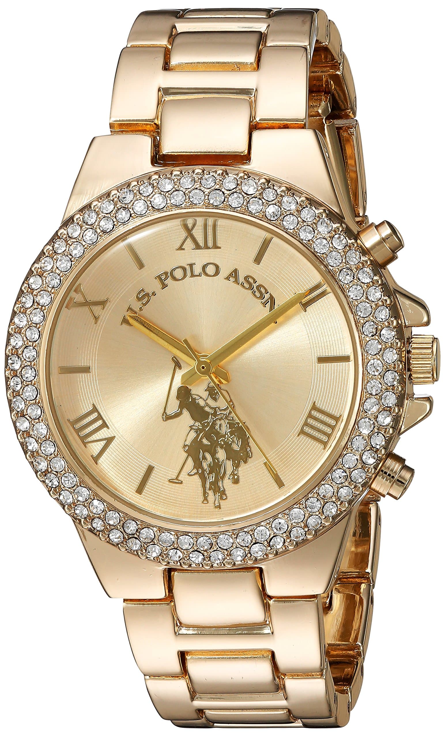 U.S. Polo Assn. Women's Quartz Watch, Analog Display, Gold Plated Strap, Watch USC40032 on Amazon.ae - Price Tracker
