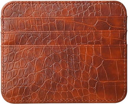 PU Leather Ultra-thin Wallet, Retro Double-sided Card Insertion Wallet, Minimalist Credit Card Protection Cover, Multi Slot Card Holder Card Bag (Brown) on Amazon.ae - Price Tracker