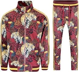 G-Style USA Men's Zipper Jacket Drawtsring Waistband Sweatpants Tracksuit Set - Best Deal Finder