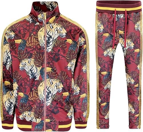 G-Style USA Men's Zipper Jacket Drawtsring Waistband Sweatpants Tracksuit Set on Amazon - Best Deal Finder