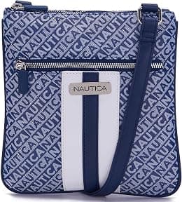 Nautica womens Lakeside Signature Jaquard North South Crossbody Bag Cross Body (pack of 1) - Best Deal Finder