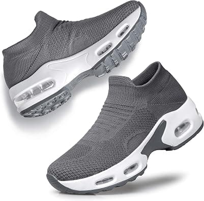YHOON Women's Walking Shoes Slip-on - Sock Sneakers Ladies Nursing Work Air Cushion Mesh Casual Running Jogging Shoes على Amazon.ae - متتبع الأسعار