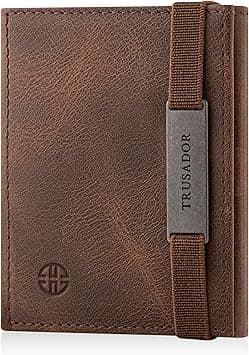 TRUSADOR Marseille Rfid Leather Wallet for Women and Men Includes ID Window, Detachable Mirror, Holds Bills, Cards, Includes Coin Pocket, Holds Cash, Brown, Small, Minimalist on Amazon.ae - Price Tracker