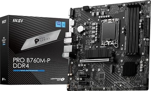 MSI PRO B760M-P DDR4 ProSeries Motherboard (Supports 12th/13th Gen Intel Processors, LGA 1700, DDR4, PCIe 4.0, M.2, Gbps LAN, USB 3.2 Gen2, mATX) on Amazon.ae - Price Tracker
