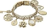 Anne Klein Women's Premium Crystal Accented Charm Bracelet Watch - دليلك لأفضل العروض