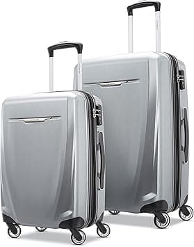 Samsonite Winfield 3 DLX Hardside Luggage with Spinners, 2-Piece Set (20/25), Silver on Amazon.ae - Price Tracker