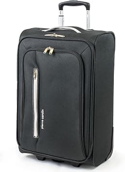 Pierre Cardin Cion Soft Sided Luggage with Stress Tested Durable Wheels | Telescopic Drag Handle Suitcase with Packing Straps CL610M, Black & Grey, S, Small 56x39x25 - Amazon.ae Price Tracker