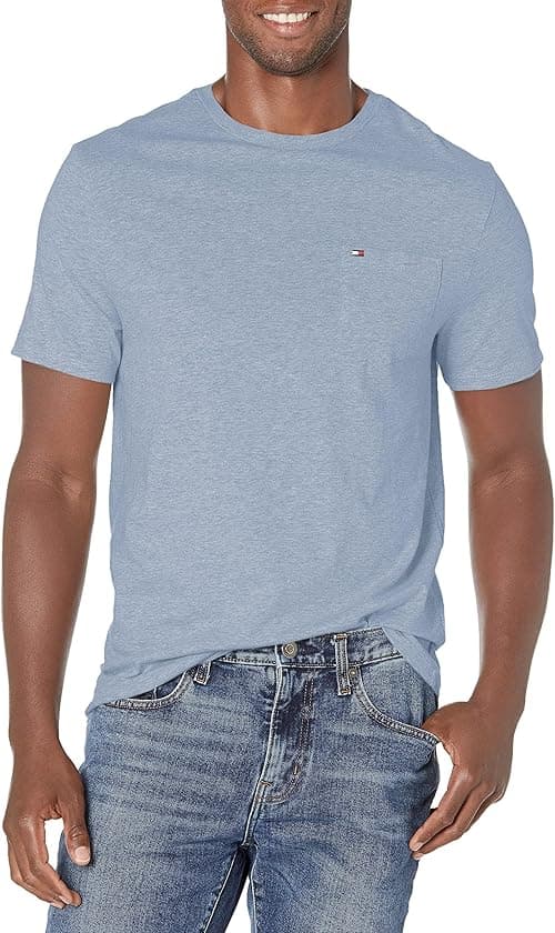 Tommy Hilfiger mens T Shirt Crewneck with Pocket T-Shirt on Amazon.ae - Price Tracker