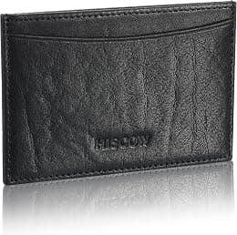 Leather Thin Card Holder, Slim ID Case Small Credit Card Wallet for Men & Women - Best Deal Finder