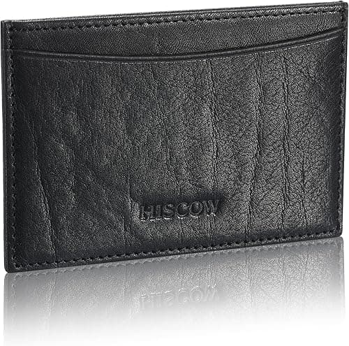 Leather Thin Card Holder, Slim ID Case Small Credit Card Wallet for Men & Women on Amazon.ae - Price Tracker