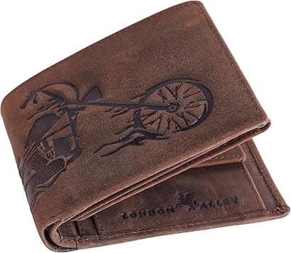 LONDON ALLEY Biker Vintage Brown Men's Leather Wallet on Amazon.ae - Price Tracker