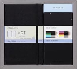 Moleskine 13 x 21 cm Drawing Kit Notebook for Sketches and 12 Watercolor Pencils in 12 Different Shades - Best Deal Finder