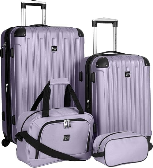 Travelers Club Midtown Hardside 4-Piece Luggage Travel Set على Amazon.ae - متتبع الأسعار