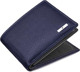 URBAN FOREST Kyle Blue/Grey Leather Wallet for Men - Best Deal Finder