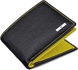 URBAN FOREST Kyle Black/Yellow Leather Wallet for Men - Best Deal Finder