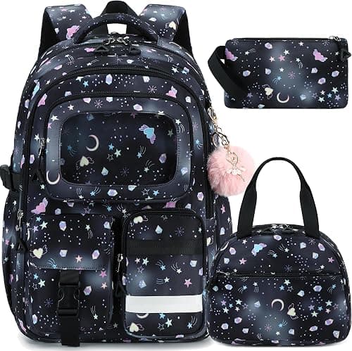 AO ALI VICTORY Backpack for Girls with Lunch Bag Kids School Bags for Elementary Middle School Students Cute Bookbag Set على Amazon.ae - متتبع الأسعار