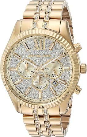 Michael Kors Lexington Chronograph Watch One Size Gold على Amazon.ae - متتبع الأسعار