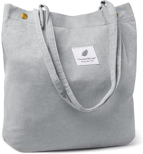 Women Tote Bags Grocery Shoulder Bag Corduroy with Inner Pocket for Work Beach Lunch Travel Shopping Shopper Handbags on Amazon.ae - Price Tracker