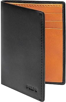 P-1 Men's Leather Money and Credit Card Wallet, 100% Lambskin Leather (8 Slots), Small and Slim Wallet on Amazon.ae - Price Tracker