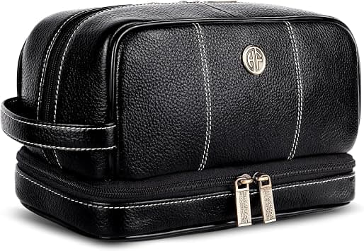 Hammonds Flycatcher Genuine Leather Shaving Bag for Men-Leather Dopp Kit|Toiletry Bag|Travel Toiletry Bag-Hygiene & Grooming Kit Organizer-Cruelty-Free Leather and Hand Stitched Vanity Case.TC4003 on Amazon - Best Deal Finder