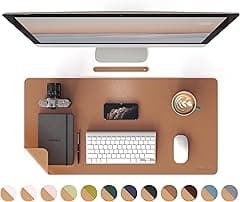 RENMTURE Dual-Sided Desk Pad, Natural Cork & PU Leather Large Mouse mats for Office and Home Work, Desk Protector Non-Slip, Waterproof, Easy Clean (Brown, 32"x16") - Amazon.ae Price Tracker