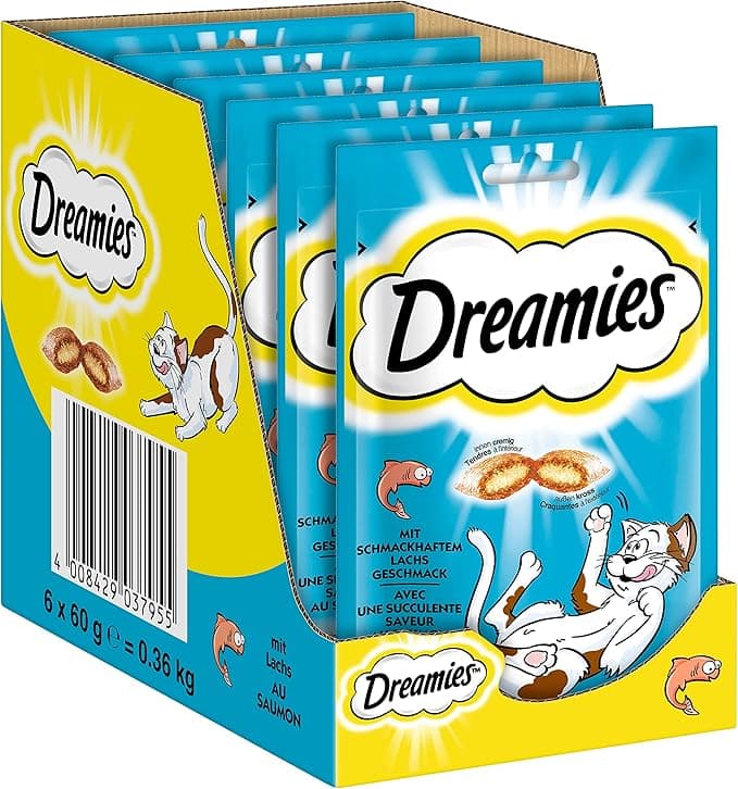 Dreamies Cat Treats Salmon Flavored - 60g Pack Of 6 on Amazon.ae - Price Tracker