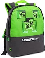 Minecraft Unisex Kids Backpack Set | Rucksack Options Creeper TNT Zombie Skeleton Enderman Sprites Villains | Zip-Up & Hook Closure | Gamer Back to School Essentials Merch - دليلك لأفضل العروض