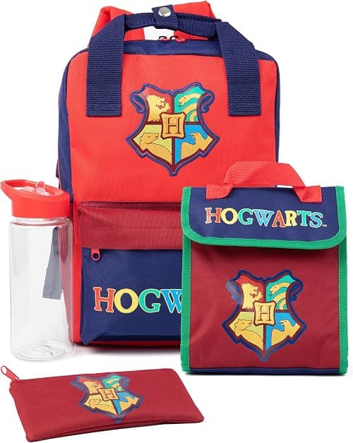 Harry Potter 4 Piece Backpack Set | Kids Hogwarts Rucksack Bundle with School Bag, Pencil Case, Lunch Bag & Water Bottle on Amazon.ae - Price Tracker