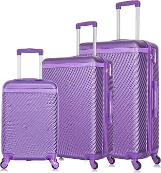 Senator Lightweight ABS Hard shell Travel Luggage Set with 4 Quite Spinner wheels KH1065 (Set of 3, Highlight Purple) on Amazon.ae - Price Tracker