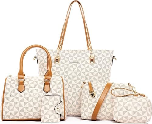 2E-youth Designer Purses and Handbags for Women Satchel Shoulder Bag Tote Top Handle Bag, 3a-beige, Large on Amazon.ae - Price Tracker