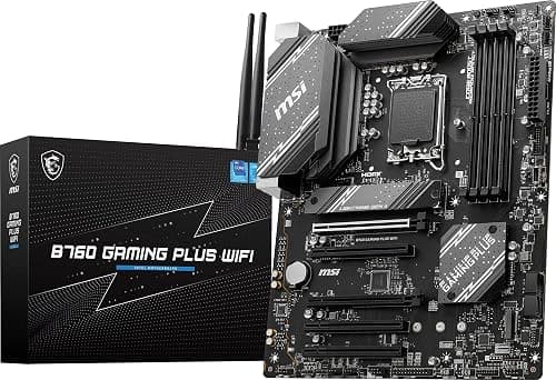 MSI B760 Gaming Plus WiFi Gaming Motherboard (Supports 12th/13th/14th Gen Intel Processors, LGA 1700, DDR5, PCIe 4.0, M.2, 2.5Gbps LAN, USB 3.2 Gen2, HDMI/DP, Wi-Fi 6E, Bluetooth 5.3, ATX) on Amazon.ae - Price Tracker