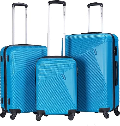 3 Piece Travel Trolley Luggage Set ABS Hard Shell Spinner Wheels With 3 Digit Combination Number Lock VT-A396 (Light Blue), Light Blue, Carry on 20,24,28 inches, Hardside spinner 3-piece ABS on Amazon.sa - Price Tracker