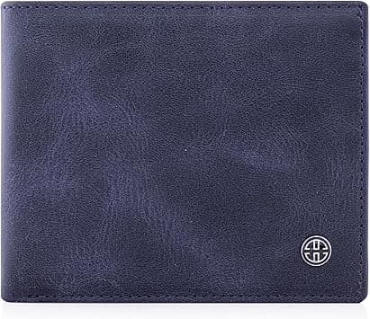 TRUSADOR Treviso Mens Wallets Bifold Leather with Coin Pocket Rfid Blocking (Navy), Navy, Classic on Amazon.ae - Price Tracker