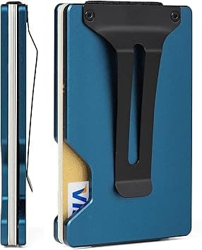 Carbon Fiber Minimalist Wallet for Men Credit Card Holder Money Clip & Cash Strap Slim RFID Mens Wallets, r2 Matte Navy Blue, Minimalist Wallet, Classic on Amazon.ae - Price Tracker