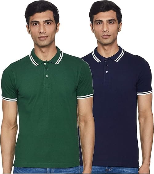 Amazon Brand - Symbol Men's Solid Regular Fit Polo (2 Set) (CT-PO2) on Amazon.ae - Price Tracker