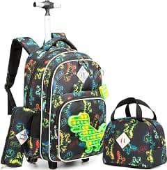 Meetbelify Bowknot Rolling Backpack for Gilrs Backpacks with Wheels Kids Wheeled Suitcase Luggage - Amazon.ae Price Tracker