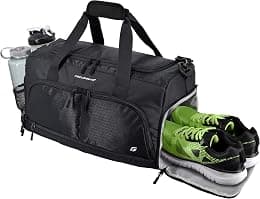 FocusGear Ultimate Gym Bag 2.0: Durable Crowdsource Designed Duffel Bag with 10 Optimal Compartments, Water Resistant Pouch, Green, 11.5"H x 10.5"W x 20"L - Best Deal Finder