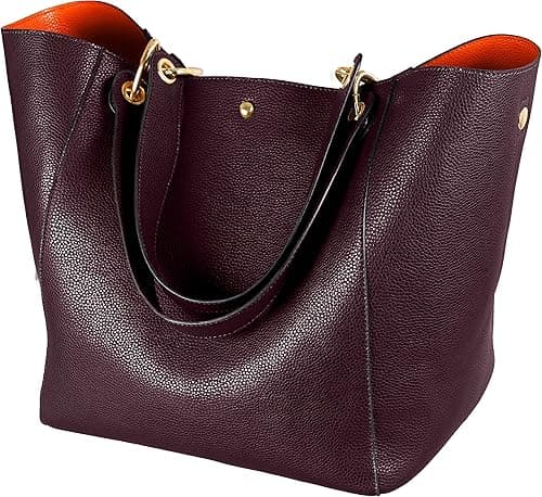 sqlp Large Work Tote Bag for Women Leather Designer Handbags Big Travel bucket bags Ladies Shoulder Bag on Amazon.ae - Price Tracker