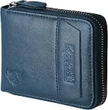 Admetus Men's Genuine Leather Short Zip-Around Bifold Wallet - Best Deal Finder