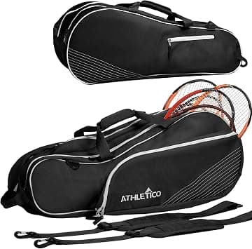 Athletico 6 Racquet Tennis Bag | Padded to Protect Rackets & Lightweight | Professional or Beginner Tennis Players | Unisex Design for Men, Women, Youth and Adults - Best Deal Finder