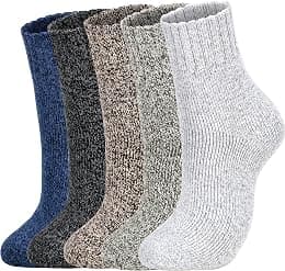Clothclose 5 Pairs Wool Socks - Warm Wool Socks For Women/Men, Super Soft Crew Socks Boot Socks, Thick Knit Cozy Socks - Best Deal Finder