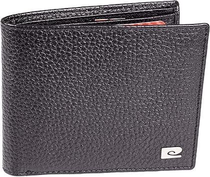 Pierre Cardin Mens Genuine Black Leather Hip Wallet - Wallets RFID Blocking | Soft, Smooth, Durable & Crease Proof Bi-Fold Gents Card Holders Pebble Grain (Black) on Amazon.ae - Price Tracker