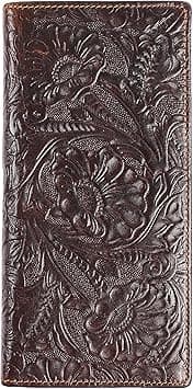 Easyoulife Womens Ladies Genuine Leather Wallet Long Embossing Bifold Wallet Clutch Purse on Amazon.ae - Price Tracker