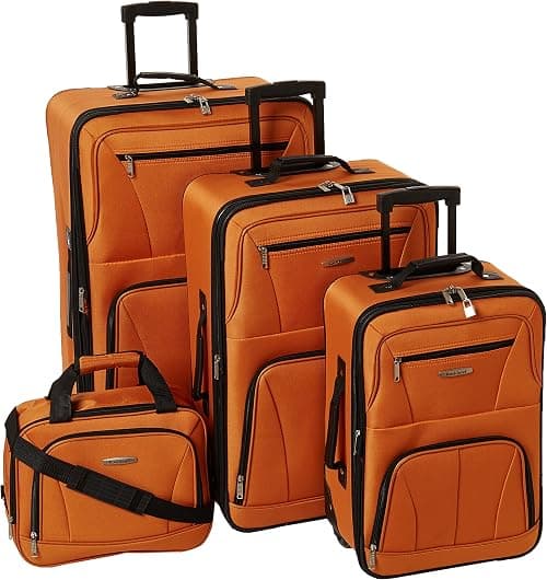 Rockland Luggage Journey Softside Upright Set, Journey Softside Upright Luggage Set على Amazon.ae - متتبع الأسعار