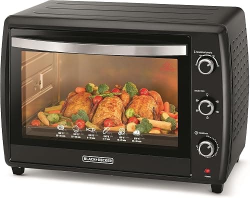 BLACK+DECKER Toaster Oven,2200W, 70L, Adjustable 90-230°C Thermostat, Double Grill with Convection, Glass Door for Safety, Rotisserie Function, Anti-Rust Stainless Steel Interior, Black - TRO70RDG-B5 on Amazon.ae - Price Tracker