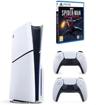 SIE Sony PlayStation 5 Slim Disc with Extra Dualsense White Controller + Spider-Man: Miles Morales PS5-International Version on Amazon.ae - Price Tracker