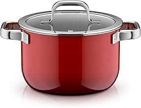 WMF Fusiontec Mineral Pro 0519545290 Cooking Pot with Lid, 20 cm, Scratch-Resistant Material, Induction Pot, Suitable for All Types of Cookers, Made in Germany, Passion Red على Amazon.ae - متتبع الأسعار