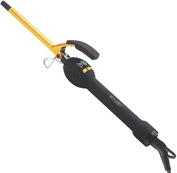 ENZO Professional EN‑2228 Professional Hair Curler – 9 mm Ceramic Barrel with Adjustable Temperature, LED Display, 360° Swivel Cord & Automatic Shut‑Off – Intl Version - Black on Amazon.ae - Price Tracker