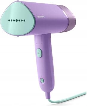 PHILIPS 3000 Series Hand Steamer - 1000W, 20g/min Steam, Detachable 100ml Water Tank, Plastic Sheet, Storage Case included, 630g light weight, Purple (STH3010/30) on Amazon.ae - Price Tracker