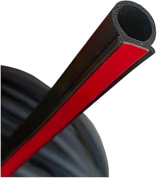 Osilly Car Door Rubber Seal Strip, D-Shape Auto Weather Striping, 3M Self Adhesive Soundproof Sealing for Car Truck Motor Door Cover Trunk, Fill The Gaps, Universal Automotive Accessories (16 Ft) - Amazon.sa Price Tracker